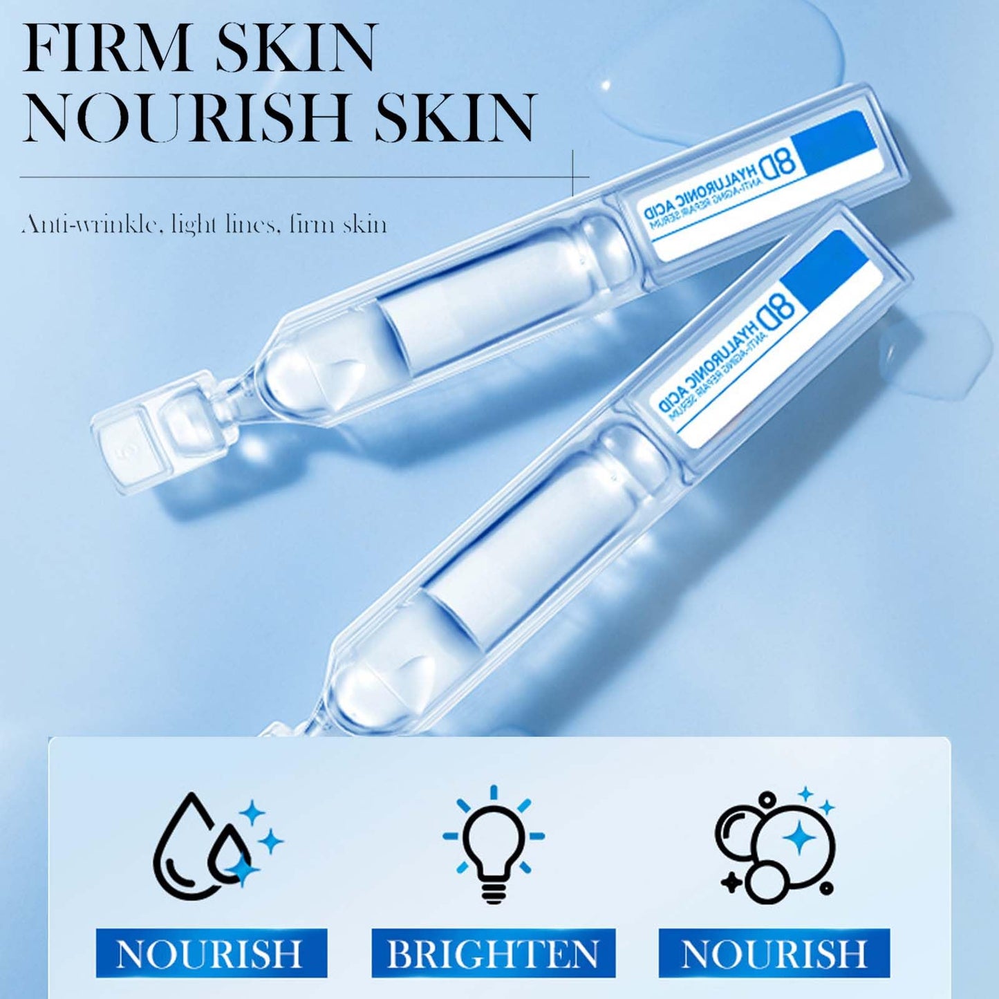 KKwoter Anti-Aging Hyaluronic Acid Serum for Face - Nourishing & Firming for Women & Men, Hydrating & Wrinkle-Reducing Microneedling Serum (1.5ml x 15)