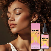 Guegine Tanning Drops,60ml Sunless Tanning Drops,Natural Ingredients,Moisturizing,Can Show Young Bronze Skin Without Sun Exposure,Suitable for Face & Body,for Women & Men