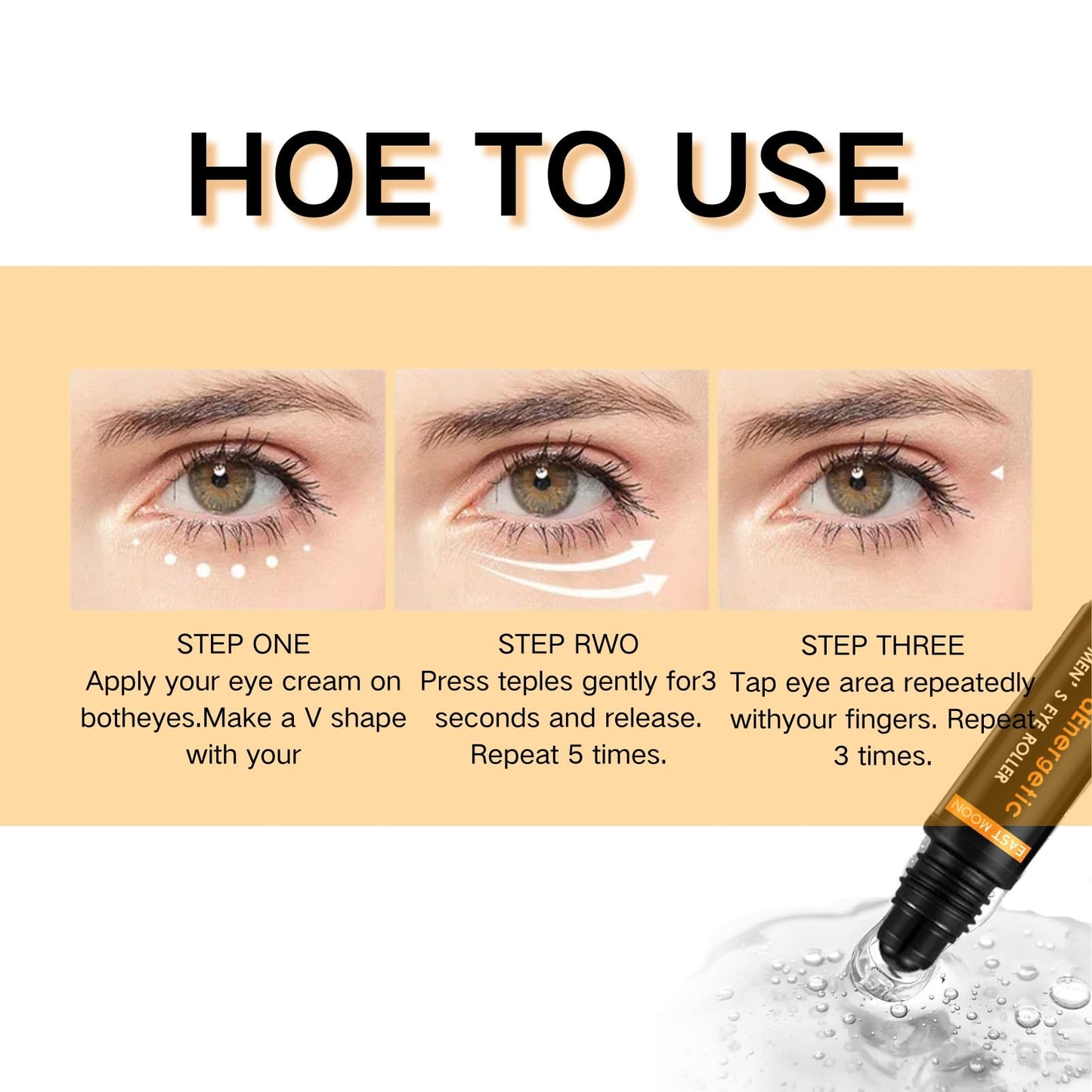IZBEAUVO Caffeine Eye Cream,Hydra energetic Men Eye Cream Roller,Under Eye Roller for Dark Circles Lines&Puffiness,Eye Bags Remover Anti Age - instant eye tightener - Hydrating Relax Eyes Fatigue