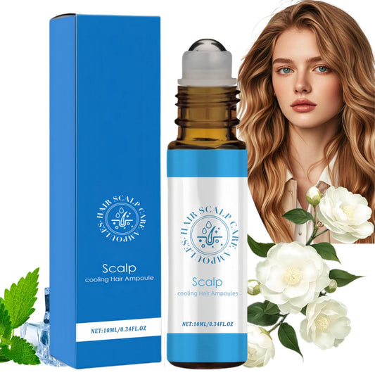 SingHao Hair Growth Roll-On Massage Essence,Hair Growth Serum with Rolling Ball Massage,Scalpy Cooling Hair Ampoule,Strengthening Soothing Hair Essences,Hair Treatment for Hair Loss,Hair Strengthen & Grow