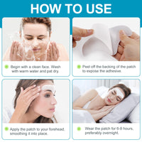 Feeliville 16PCS Forehead Wrinkle Patches, Collagen Forehead Anti Wrinkle Patches with potent anti-aging agents, for Fine Lines & Frown Lines,Moisturizing forehead & between eyes