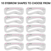 NatrLuxe Light Brown Tattoo Eyebrow Peel-Off Tint Kit With 10 Stencils & Stamp – Semi-Permanent, Waterproof, Lasts Up To 3 Days – Brow Makeup Gift For Women