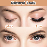 AmiCera Magnetic Eyelashes, Reusable Magnetic Eyelashes with Applicator Natural Look, No Glue/Eyeliner Needed, 2 Styles False Eyelashes Kit Easy to Wear & Remove All-Day Comfort (2 Pairs)