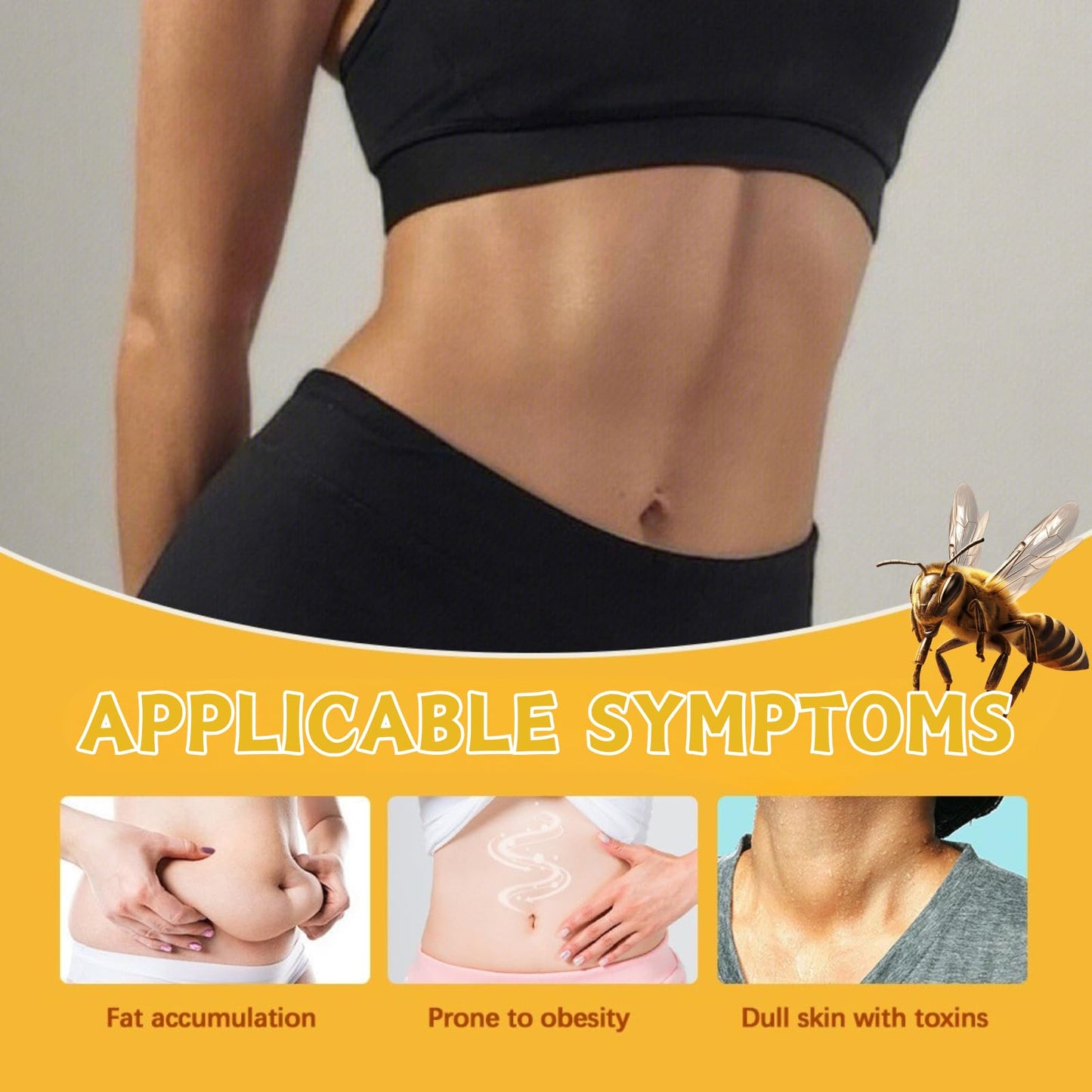 Trendyfave 3PCS Bee Venom Essence Oil Drops - Natural Belly Button & Body Oil for Lymphatic Drainage, Relaxation, Detox Formula, Skin Care, Digestive Support - Fast-Absorbing Pure Oil for Holistic Wellness