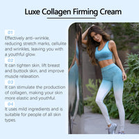 Luxe Collagen Firming Cream,Skin Firming Cream,Anti-Aging Moisturizer with Collagen,Ultra Firming & Revitalizing Cream,Collagen Cream,Skin Firming Body Cream,Firming Body Cream,Skin Tightening Cream