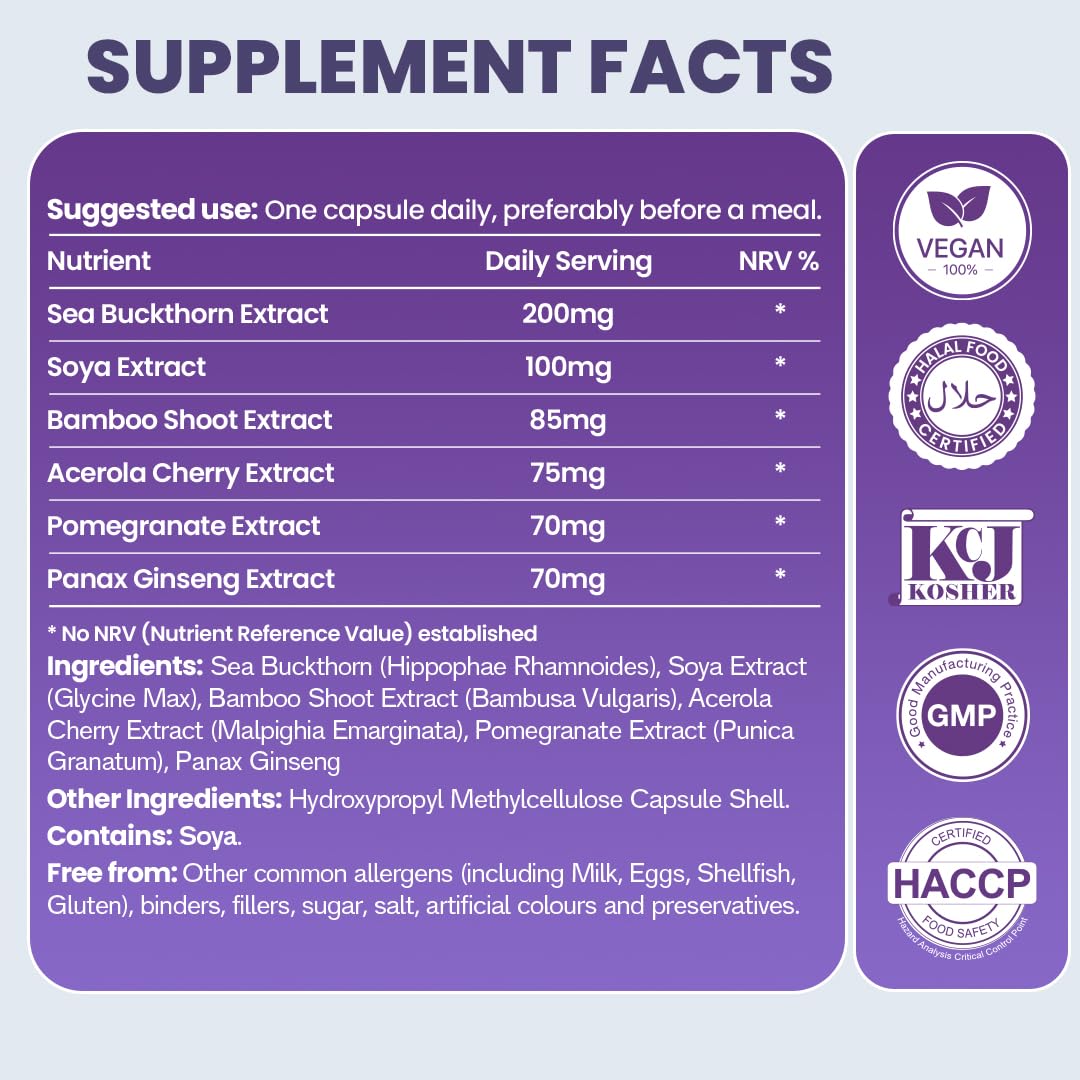 ZEROHARM Collagen Builder - Food Sourced Ingredients Liposomal Nano Absorption - 60 Vegan Capsules