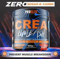 ProElite Creatine Monohydrate Powder 300g Micronised Flavoured & Vegan Creatine Powder for Post & Pre Workout Creatine Supplements by PROELITE (300g, Strawberry Mango)