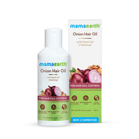 Mamaearth Onion Hair Oil with Redensyl | Controls Hair Fall & Loss | Enhances Hair Growth | Nourishes Dry Scalp & Ends | Lightweight & Fast-Absorbing | 150ml