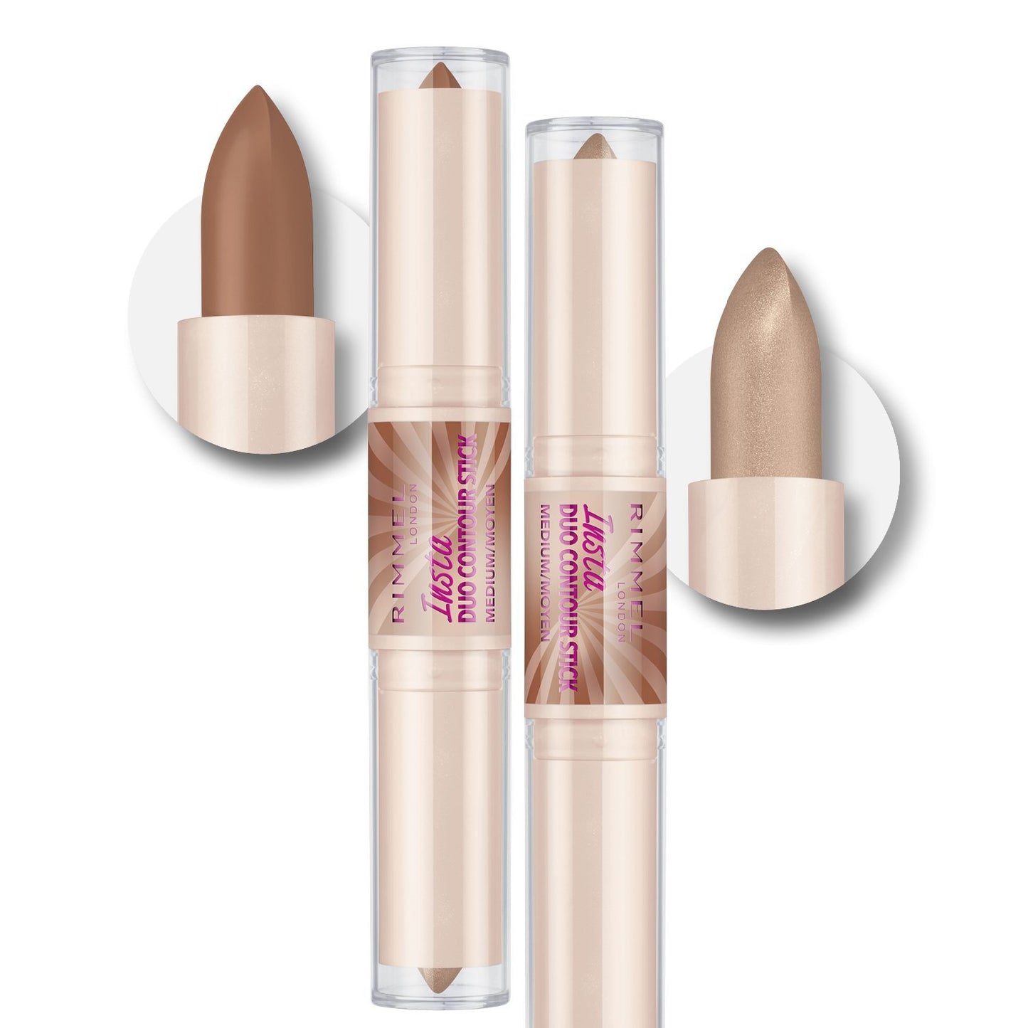 Rimmel London Insta Duo Contour Stick, Medium, 8 g