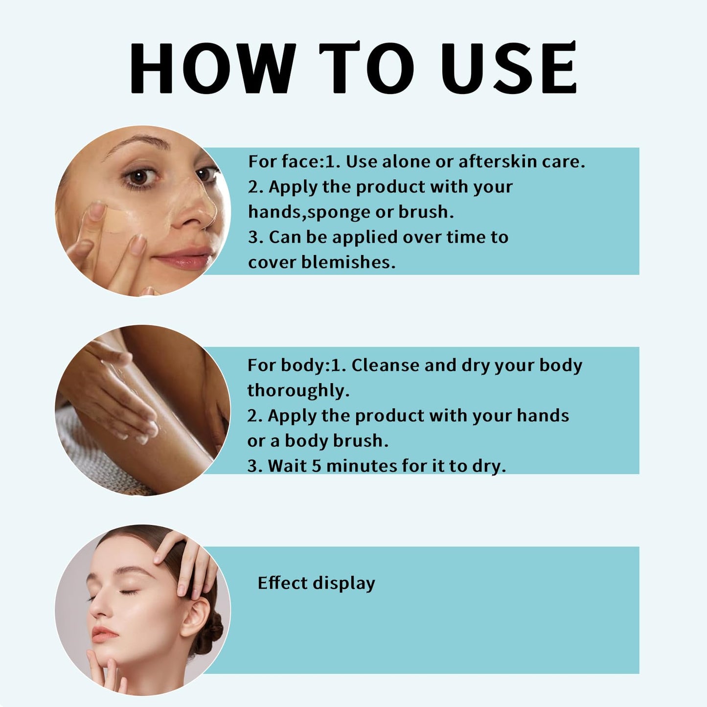 GMHLLES All-Over Complexion Perfector Creme Body Coverage Perfector,80g Waterproof and Smudge-Proof Body Coverage Perfector with Powder Puff for Mature Skin & Leg Cover-Up