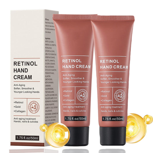 Maggidea Retinol Anti-Aging Hand Cream - Firming & Moisturising Treatment, Intense Hydration for Dry, Cracked Hands, Visibly Reduces Wrinkles & Restores Elasticity, Care for Skin, Nails & Cuticles, 2PCS