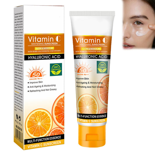 Sunscreen Spf 50 Face, Sun Cream Moisturiser with Vitamin C, Sun Cream SPF 50+ Face for UVA & UVB Protection, Waterproof Sunscreen Spf 50 Face for Daily Use