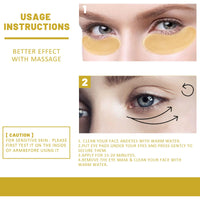QUIWEN 24k Gold Eye Masks For Puffy Eyes & Dark Circles - Under Eye Mask Remove Eye Wrinkles, Collagen Eye Patches, Enhance Eye Areaimprove Gloomy, Brighthe, Hydrating(60pcs)