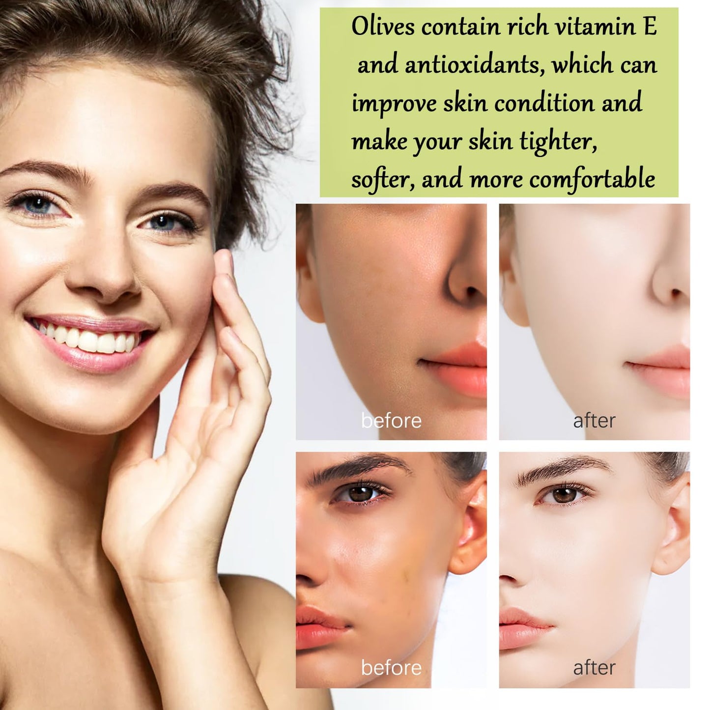 DMQ 2PCS Olive Vitamin E Skin Oil,Anti Dry Body Oil,Firming Face Oil and Serum,Face & Body Skincare.Vitamin E Olive Bodu Oil,Natural Body Massage Oil,Hydrating Body Oil for Dry Skin,Relieve Dryness-75ML