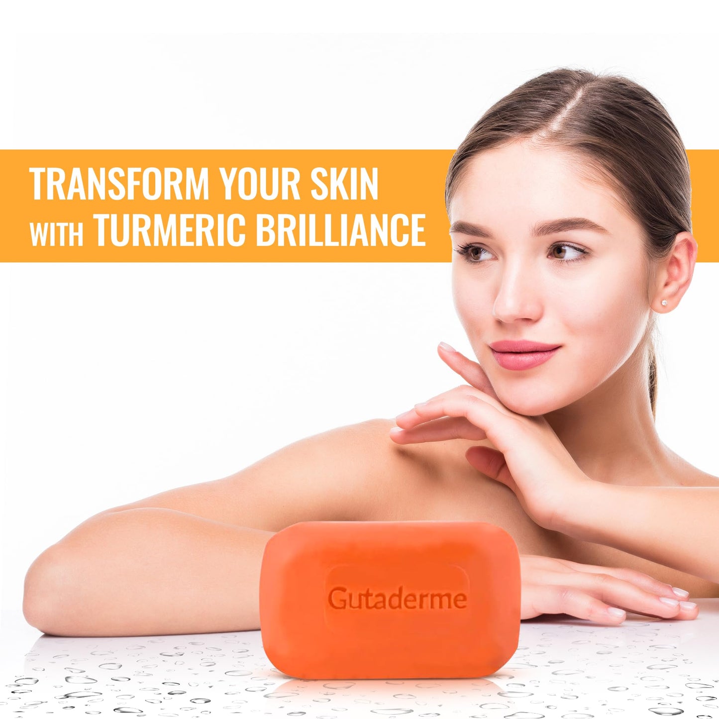Turmeric Skin Soap - Natural Beauty Soap Bar for Acne, Dark Spots, Smooth Skin, Moisturizing Face Soap