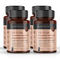 Pureclinica Triple Strength Phosphatidyl Serine and Phosphatidyl Choline 350mg x 240 Tablets (4 bottles of 60) - 8 Months Supply!