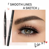 Oumun Eyebrow Pen,2-in-1 Eye Brow Pencils for Women with 4-Fork-Tip & Precise Brush-Tip,Waterproof Eyebrow Pencil Contouring Pen,Dual Ended Eyebrow Pen,Black Eyebrow Tint,Brow Microfilling Pen,Brow Tint Pen