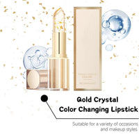 SHEBEEDO Transferproof Color Changing Lipstick,24H Long Lasting Moisturizing Glossy Lip Gloss,Color Changing Lipstick with Gold Foil Crystal Shine, Deep Nourishment Balm