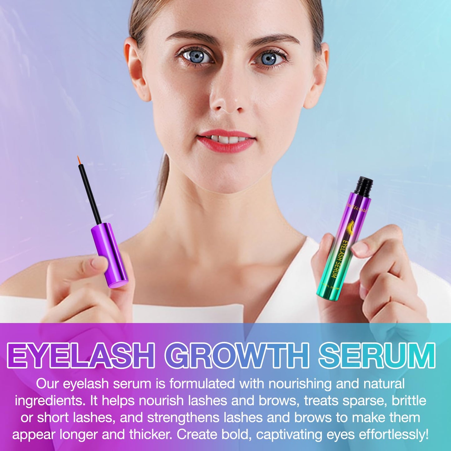ZTSMSWY Eyelash Growth Serum,Lash Serum Eyebrow Enhancer,Eye Lash Serum Growth,Eyelash Serum for Growth and Thickness,Lash Growth Serum for Fuller 5ML