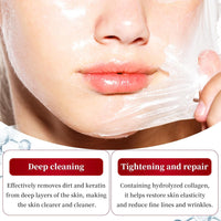 Real Collagen Fit Peel Off Facial Mask Restore Skin Elasticity,Collagen Night Wrapping Mask,Collagen Wrapping Mask,Hydrolyzed Collagen Perfect for Dry & Dehydrated Skin (2Pcs)