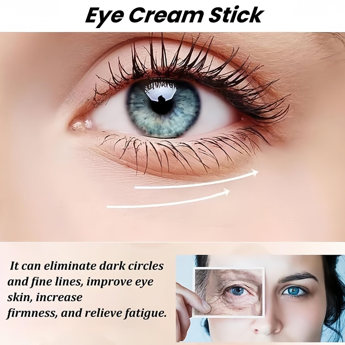 SingHao 2Pcs Lum/ibalm Eye Serum,Lum/ibalm for Puffy Eyes,Eye Balm Stick Hydrating,Eye Tightening Cream Instant,Turmeric Retinol Eye C/ream Stick,Dark Circle Eye Cr/eam,Eye Wrinkle Cream,for Puffiness & Bags