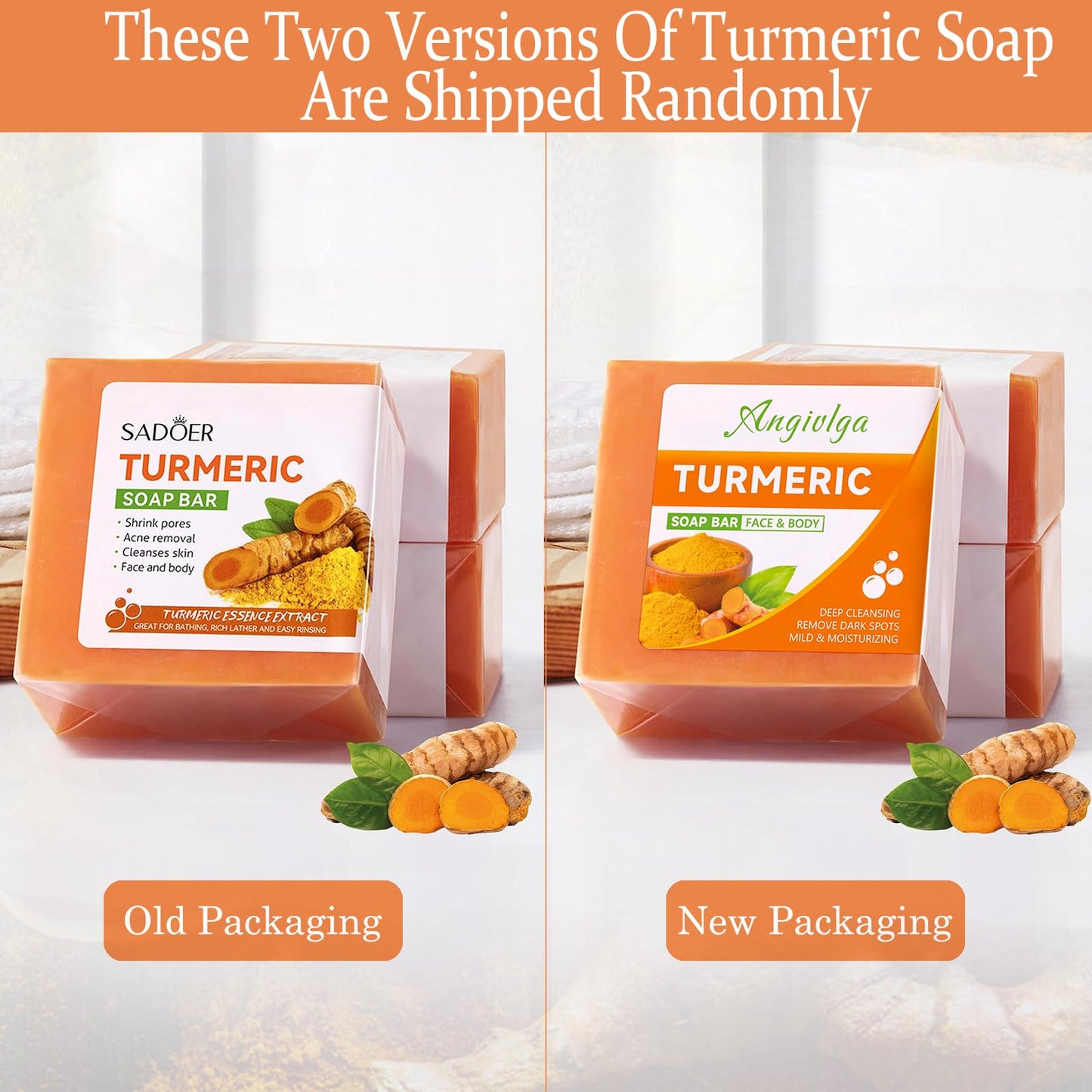 Turmeric Soap,Nature Turmeric Soap,Pure Turmeric Handmade Soap Bar For Face & Body,Dark Spot Corrector Remover,Moisturizing Erase Fine Lines,Firming,Friendly Vegan&Cruelty Free (1 PCS)