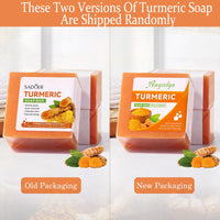 Turmeric Soap,Nature Turmeric Soap,Pure Turmeric Handmade Soap Bar For Face & Body,Dark Spot Corrector Remover,Moisturizing Erase Fine Lines,Firming,Friendly Vegan&Cruelty Free (1 PCS)
