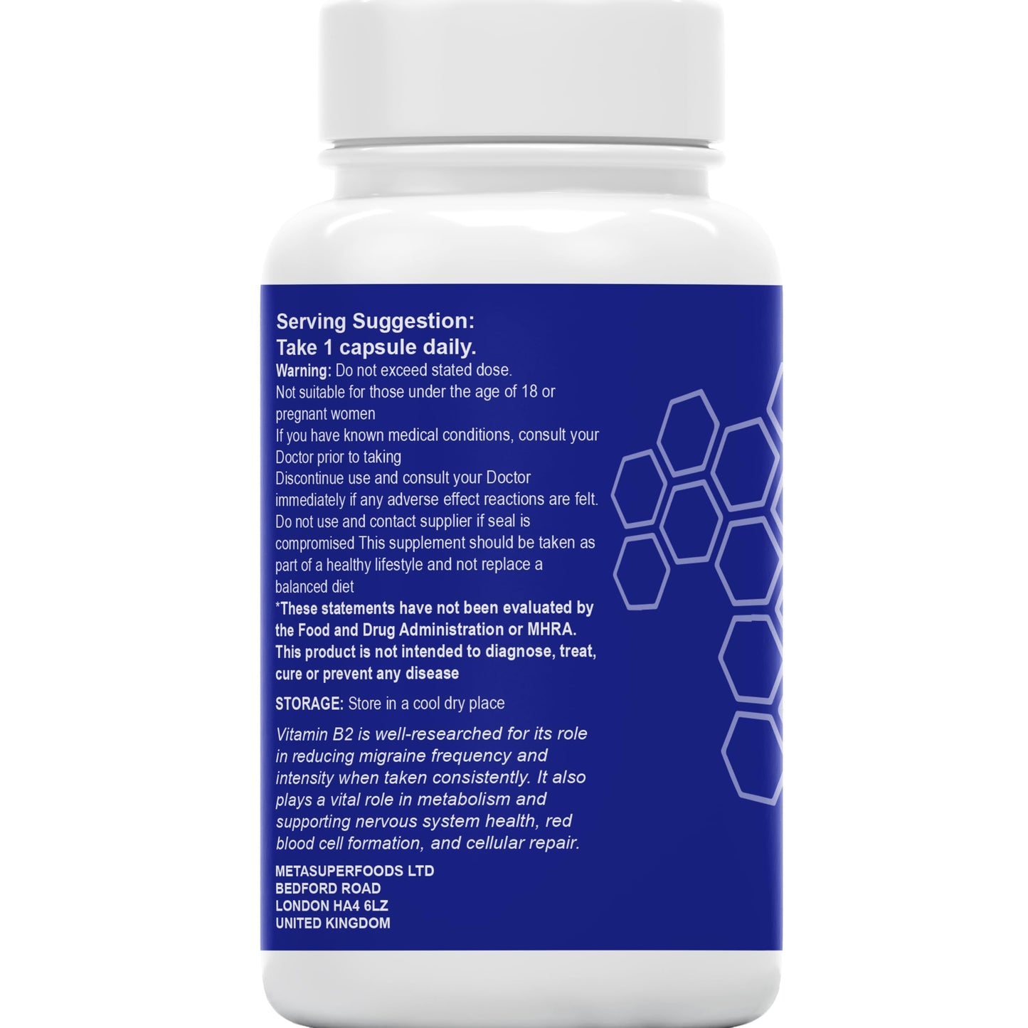 Liposomal Vitamin B2 Riboflavin | 400mg Migraine Support 180 Capsules | 6 Months Supply | Vegan, High Strength Riboflavin Supplement | Liposomal Delivery for Maximum Absorption | Non-GMO | UK Company