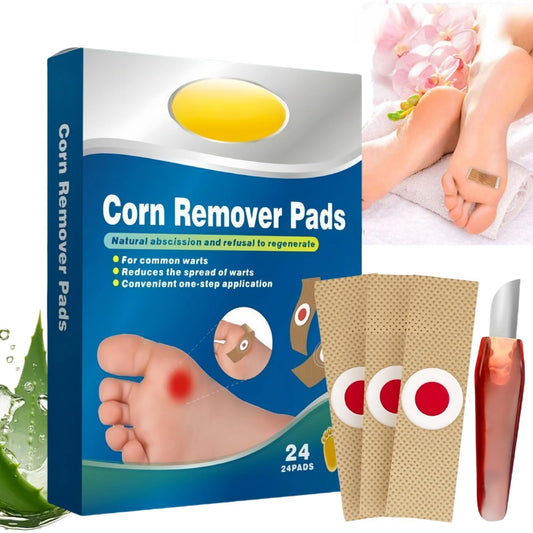 24pcs Corn Remover for Feet and Hand,Wart Remover,Effective Deep Verruca Removal Pads Patches,Corn Callus Remover for Feet,Verruca Treatment,Wart Treatment Effective Way,Pain Relief,Repair Skin