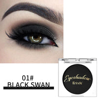 Erinde Light Black Eyeshadow, Mini Matte Eye Shadow, Pressed Powder Eye Palette, Long-Lasting Makeup, Ultra-Blendable, Pigmented Color, Vegan Formula, #01