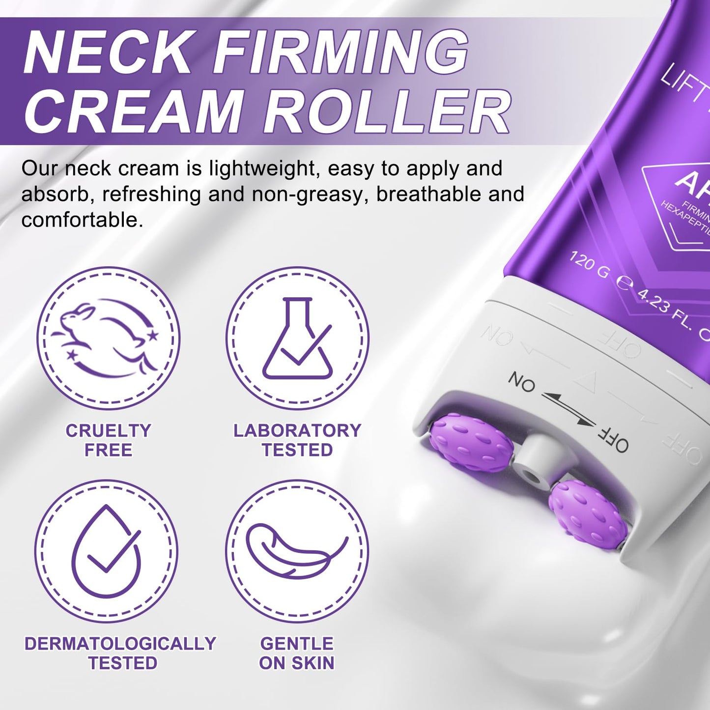 Tamiodfo AH8 Firming Neck Cream, Reduces Neck Lines, Moisturizes, Tightens Skin, Improves Elasticity, Suitable for Both Men and Women