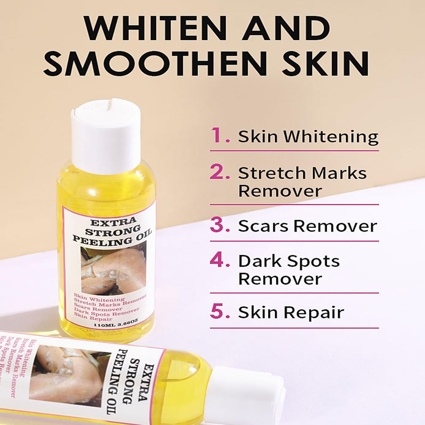 Yellow Peeling Oil - Lightening Exfoliating Dark Skin For Body, Strong Peeling Oil, Skin Peeling Oil For Skin Lightening, Peeling Oil For Skin Brightening Moisturizing, Peeling Solution Dark Skin