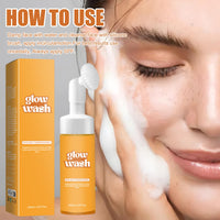 GMHLLES Turmeric Face Wash 150ml Turmeric Facial Cleanser Deep Cleansing Foaming With Mask*30 Improves Skin Tone Suitable for Men and Women Facial Care