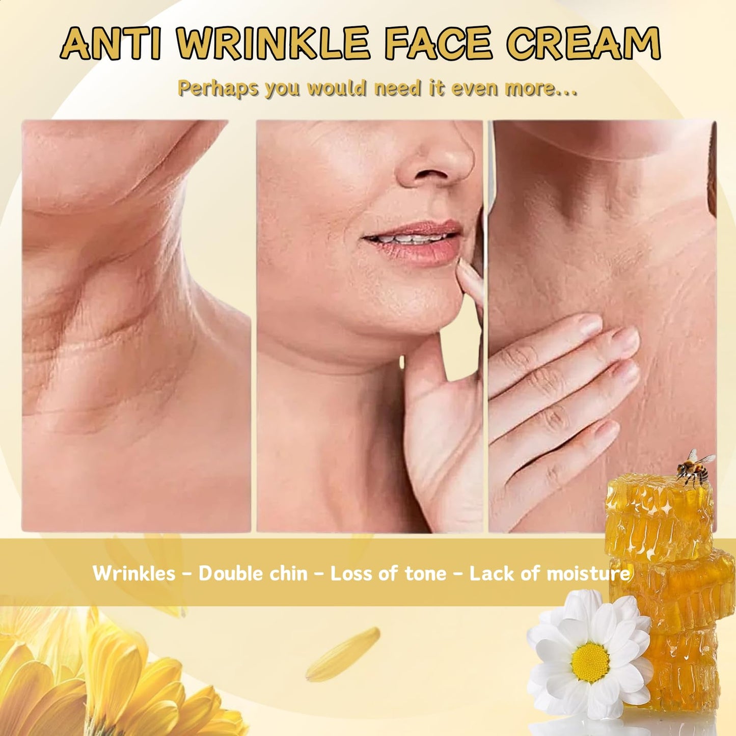 IZBEAUVO 2PCS Bee Venom Face & Neck Firming Stick - Skin Tightening Cream for Wrinkles & Double Chin Reducer, Anti-Aging Brightening Serum, Non-Greasy Portable Skincare Balm, Deep Moisturizing Collagen Boost