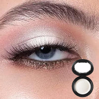 QUIWEN White Eyeshadow Single,Pressed Fine Powder Eyeshadow, High Shimmer Pearl Shadow Single White Eye Make-Up,Long-lasting Waterproof High Pigment Fine Powder Shadows for Highlighter