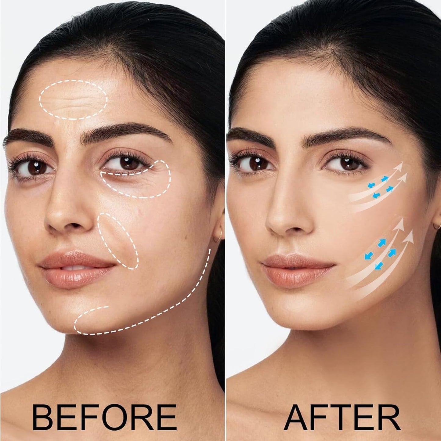 LFWZRY 120 Pcs Face Lift Tapes for Facial Wrinkles Reduction, V Line Facial Tape Lifts Invisible Waterproof Stickers, Instant Makeup Facade Lift Tool for Hide Wrinkles Double Chin Saggy Eye Skin