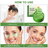 Chenduoran 60Pcs Under Eye Patches,Collagen Patches Eye Masks, Aloe Vera Gel Eye Mask Skin Care,for Puffy Eyes Dark Circles Eye Bags, Anti Wrinkle, Hydrating,Skincare,for Men and Women