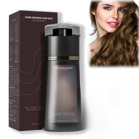 OuXing Polar Hair Dye Shampoo,Hair Care Instant Dye Shampoo,3 in 1 S/hampoo for Color Treated Ha/ir,Ha/ir Dy/e Shamp/oo Women,H/air Colour Sh/ampoo,Natural H/air D/ye Sh/ampoo,Colouring Sham/poo,Dark Brown