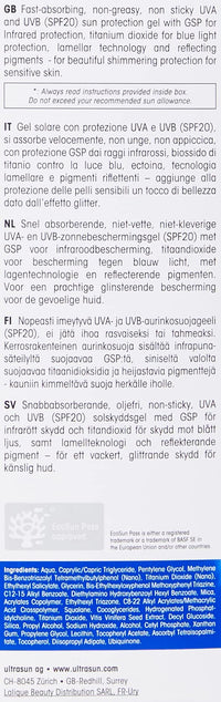 ultrasun SPF20 Glimmer Sensitive Formula All Day Sun Protection Lotion, 150 ml