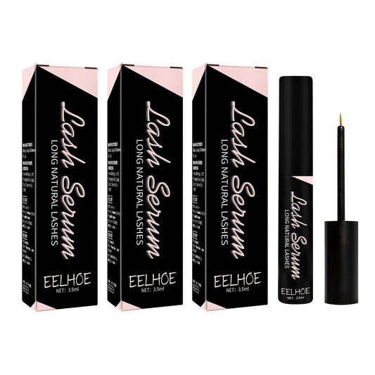 CGBOOM Eyelash Growth Serum Lash Serum Lash Enhancing Serum Boosting Lash Conditioner for Natural Fuller Thicker Longer Looking Eyelashes Healthier Vegan Cruelty-Free (3P BLACK)