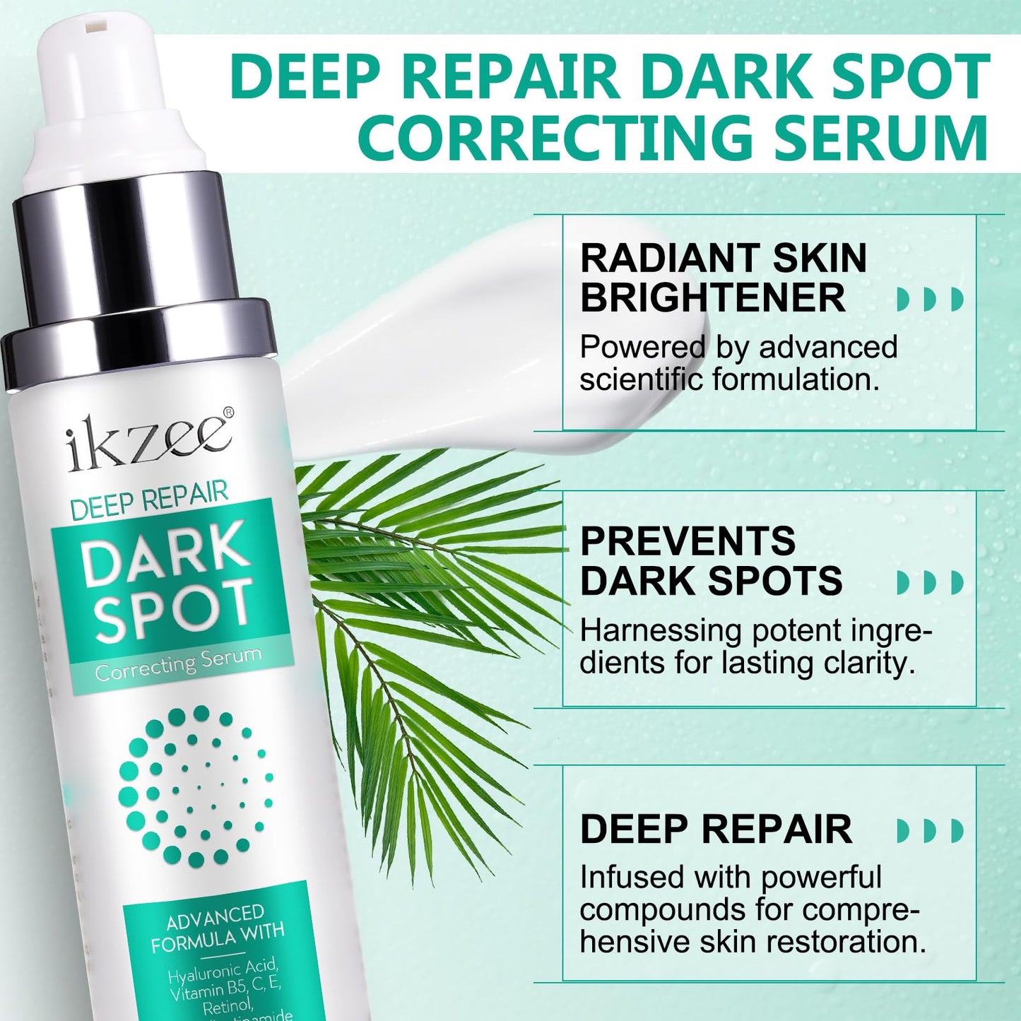 Generic Dark Spot Remover for Face - Deep Repair Correcting Serum Skin Care Face Cream with Hyaluronic Acid, Vitamin B5, C, E for Freckles & Skin Brown Spot Remover Brightens Skin Rapid Tone Repair