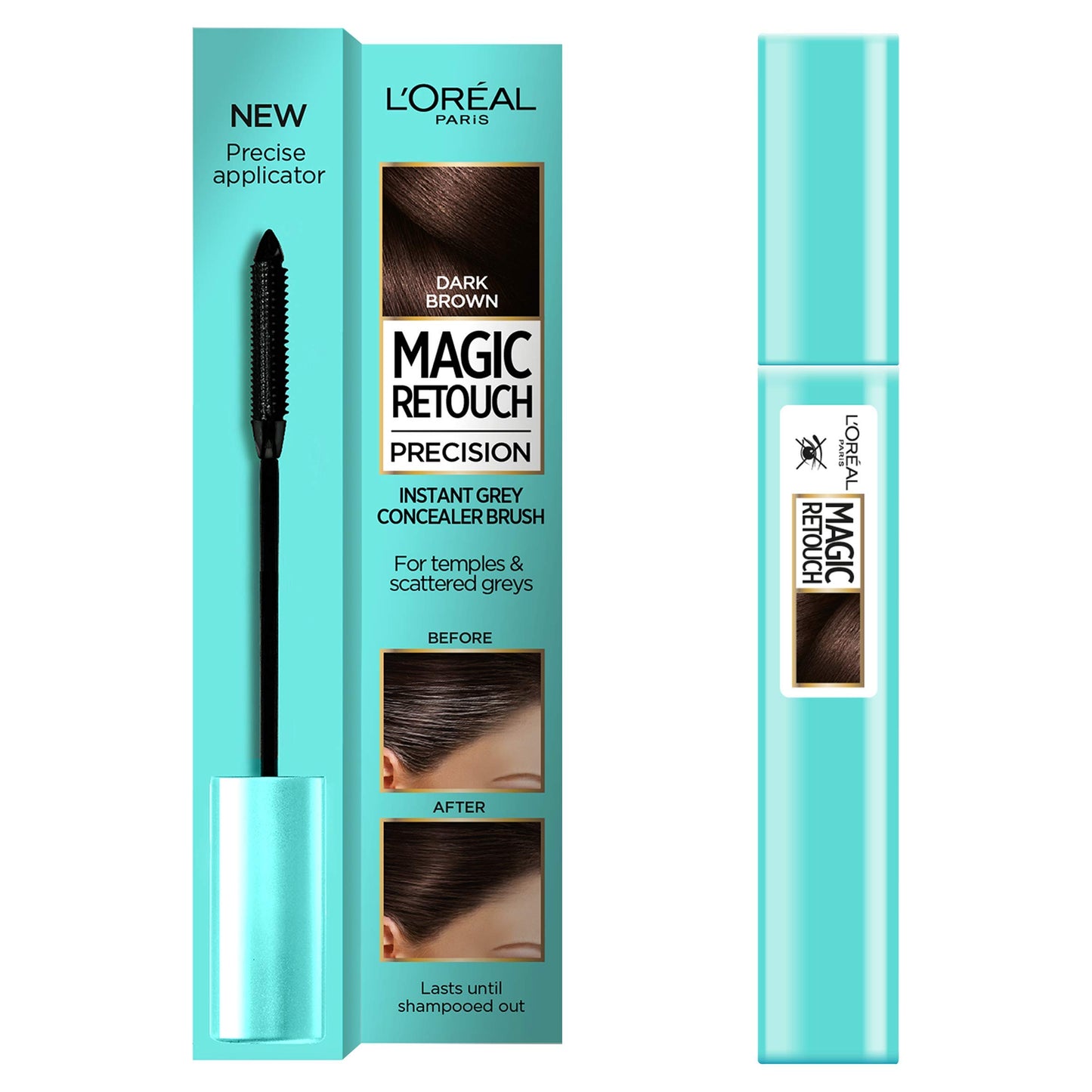 L'Oreal Magic Retouch Dark Brown Precision Instant Grey Concealer Brush