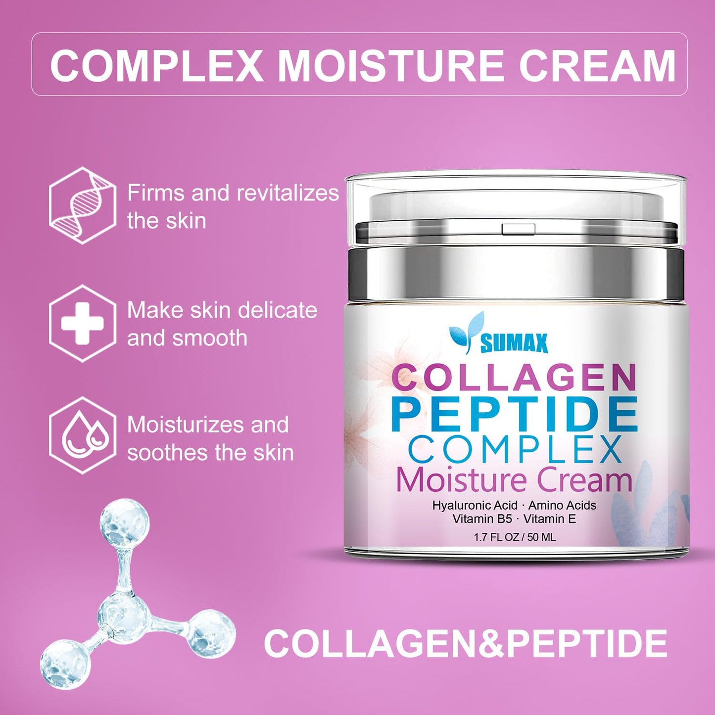 Grospe Face Moisturizer for Women, Anti Aging Collagen Cream for Face with Hyaluronic Acid and Vitamin A, Day & Night Retinol Cream, Daily Moisturizer for Face, Neck Creams for Tightening and Firming
