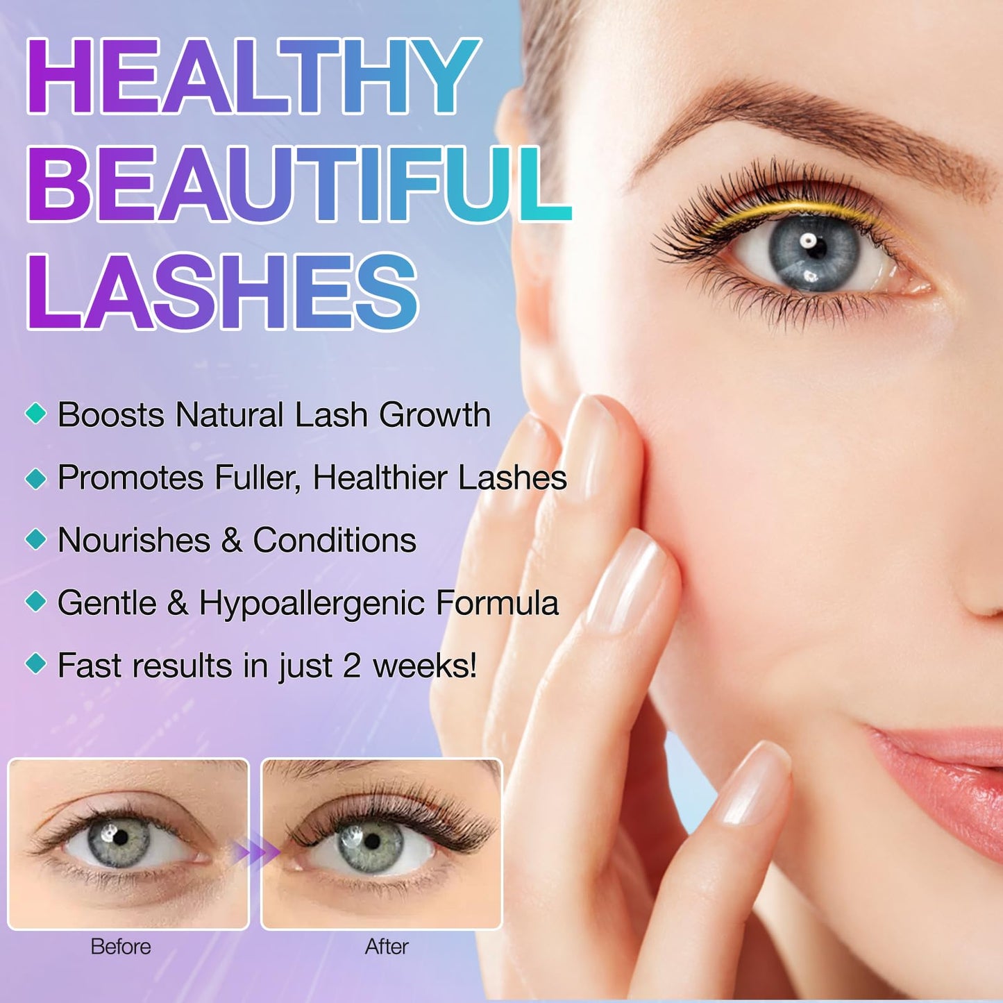 ZTSMSWY Eyelash Growth Serum,Lash Serum Eyebrow Enhancer,Eye Lash Serum Growth,Eyelash Serum for Growth and Thickness,Lash Growth Serum for Fuller 5ML