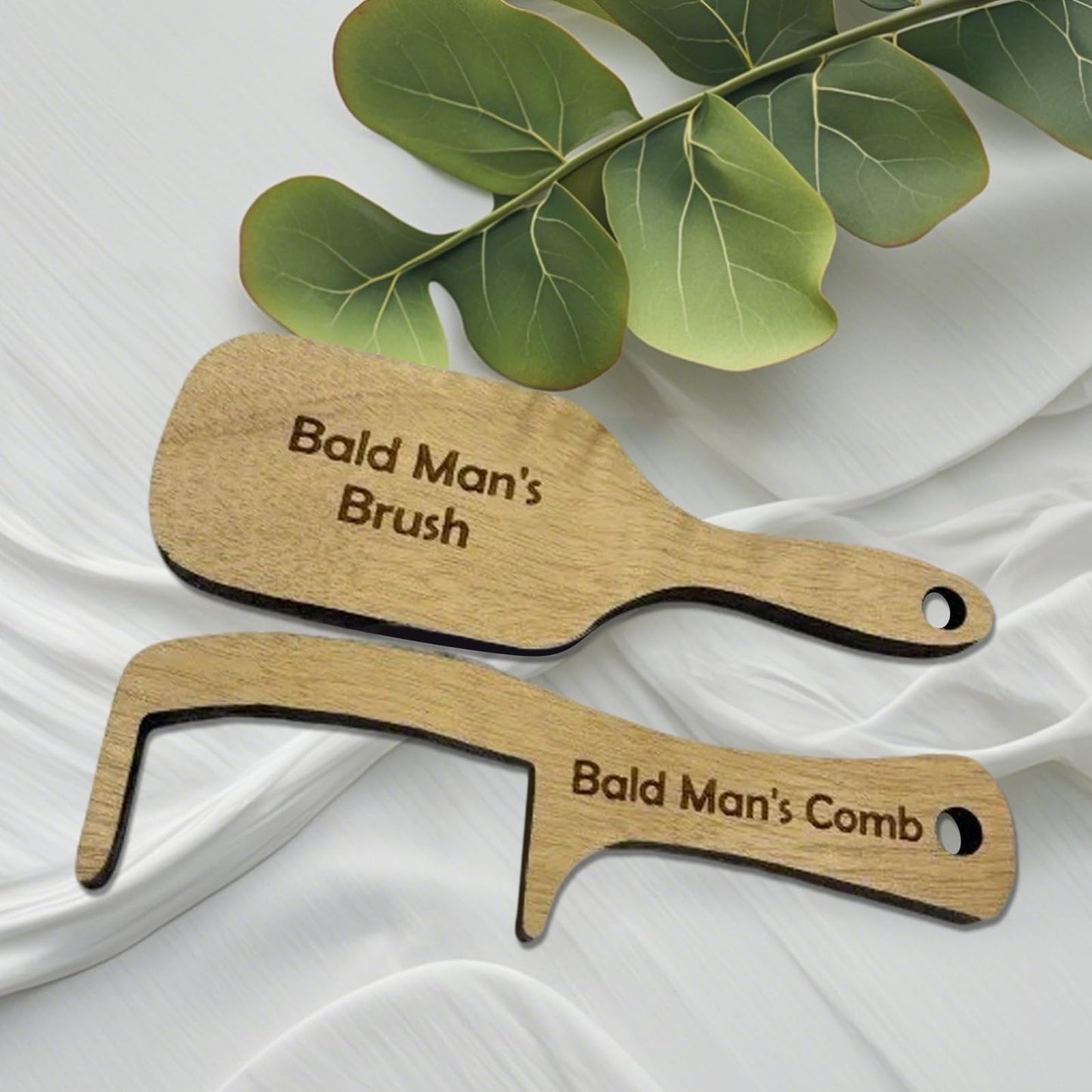 Generic Bald Man Comb Joke Set, Funny Hairless Combing Brush Gag Gifts for Men, Humorous Toothless Combs Blad Mans Brush for Trick Friends Gift