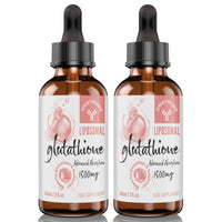 Omnymune Liposomal Glutathione 1500mg, Oral Glutathione Liquid, Antioxidant Supplement for Detox, Anti-Aging, Immune Support, Brain Function and Skin Health, Superior Absorption (Pack of 2)