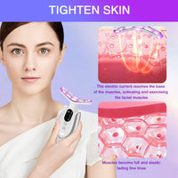 DOOCECIY 7 Modes Facial Massager Face Lifting Device, Lymphatic Drainage Massager Face Skin Tightening Machine