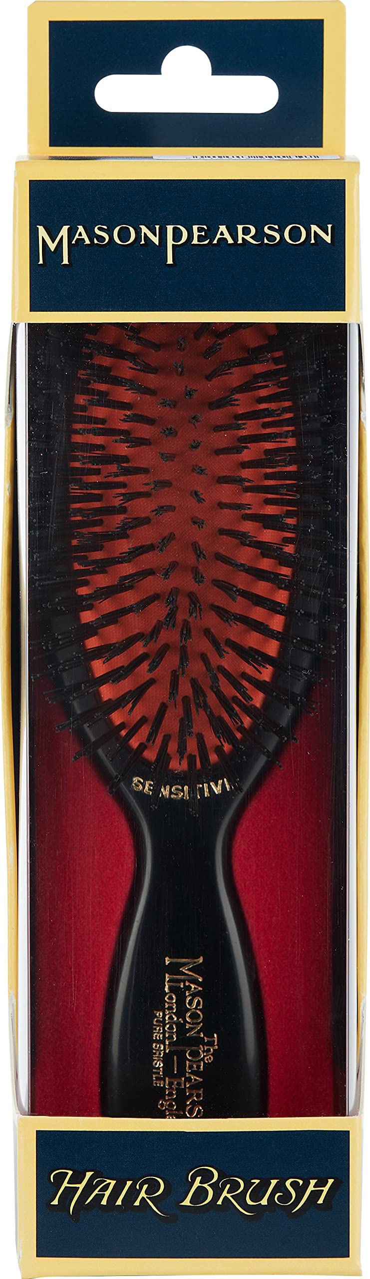 Mason Pearson SB4 Pure Bristle Pocket Sensitive Hair Brush - Dark Ruby