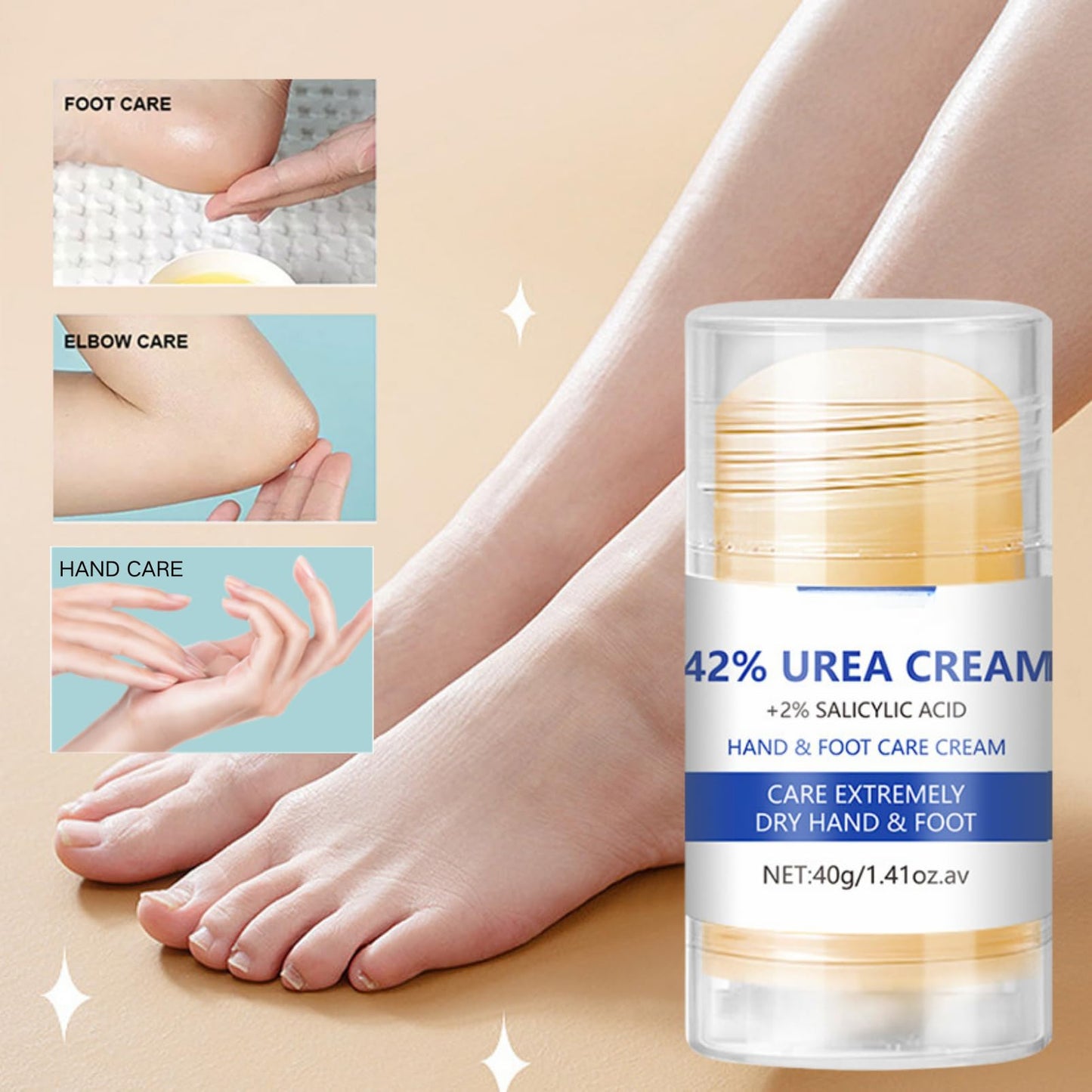 Urea Foot Cream - Urea Cream - Foot Cream 42 Percent for Cracked And Dry Skin - Foot Moisturiser Repair Cream Skin Care Hands & Feet - Heel Balm for Cracked Heel