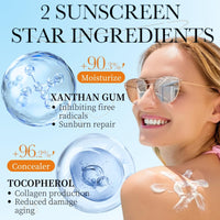Cureluxe Sunscreen SPF 90 - PA++++ Sun Cream SPF 90 - Ultra Hight UV Protetion Face Sunscreen - Waterproof Sun Cream Against UVA & UVB - Sun Lotion Face Moisturiser For Daily Use, Travel